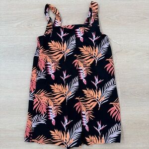 Fighting Eel Black and Orange Leaf romper